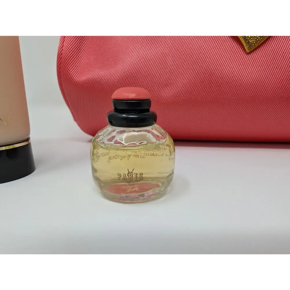 Vintage YSL Yves Saint Laurent Paris Make-Up‎ Pouch Peach Dead-Stock NEW Nylon